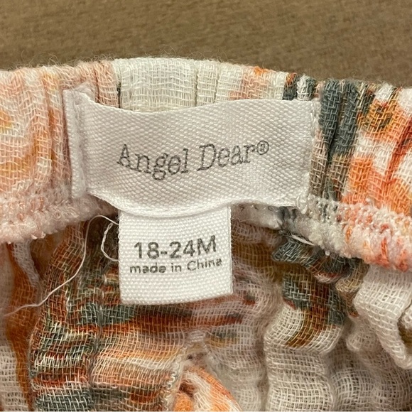 Angel Dear Girl’s Tie Back Romper 100% Cotton Muslin Size 18-24 Months - Picture 8 of 11